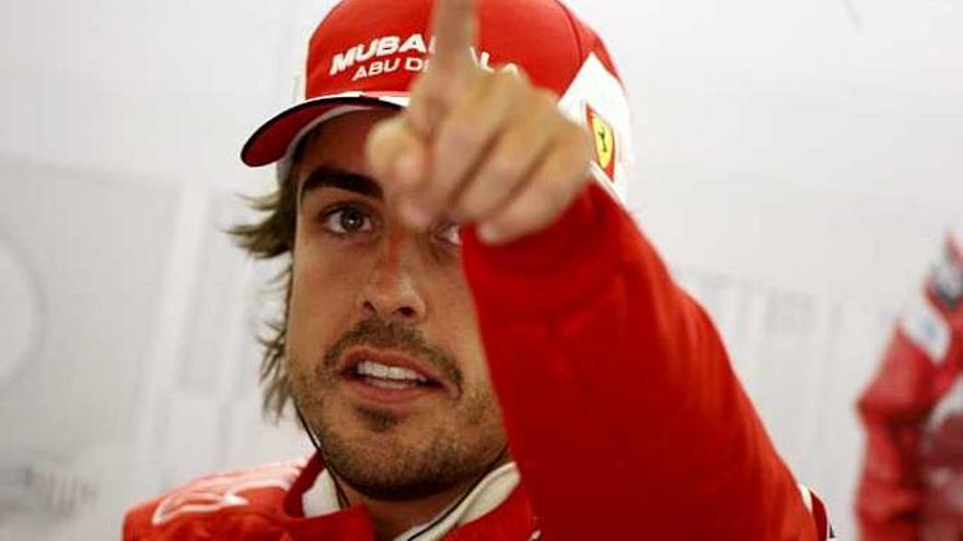 Fernando Alonso, antes de una carrera.