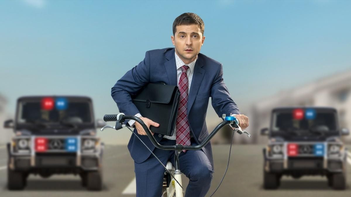 Volodímir Zelenski, presidente de Ucrania, en la serie que protagonizó de 2015 a 2019, 'Servidor del pueblo' (Telecinco)