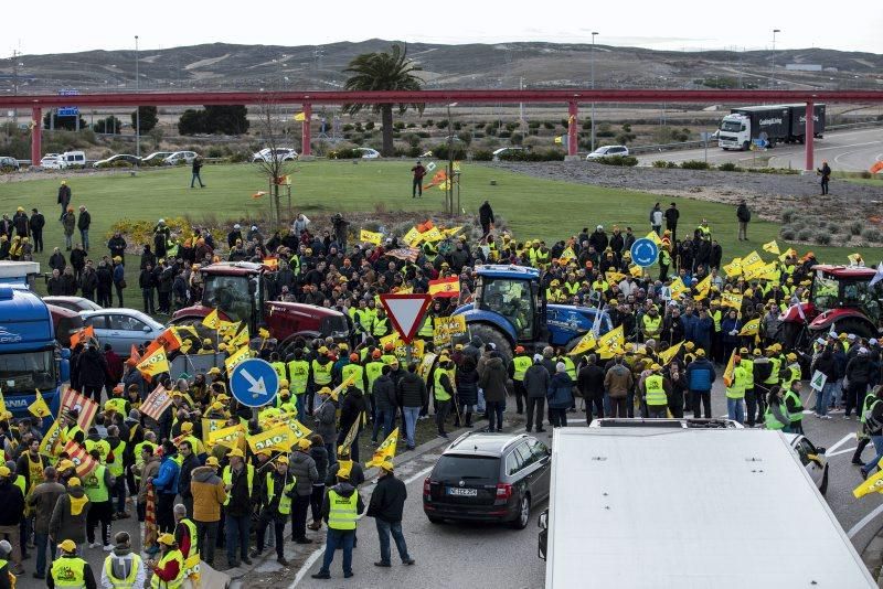 Manifestación de agricultores en Zaragoza