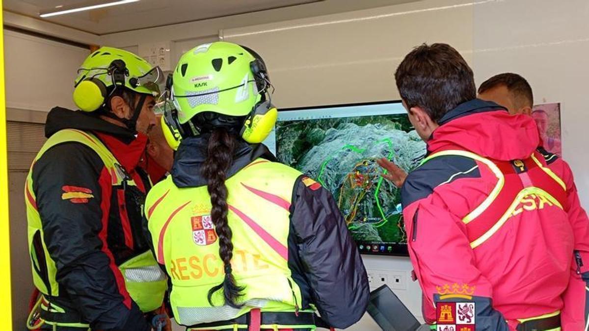 Punto de mando para el rescate del montañero.