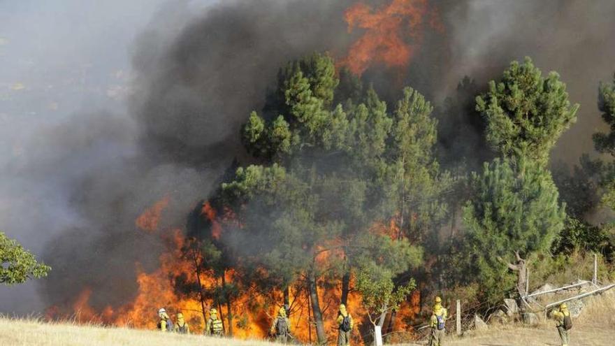 Las llamas vuelven a cercar la ciudad de Ourense