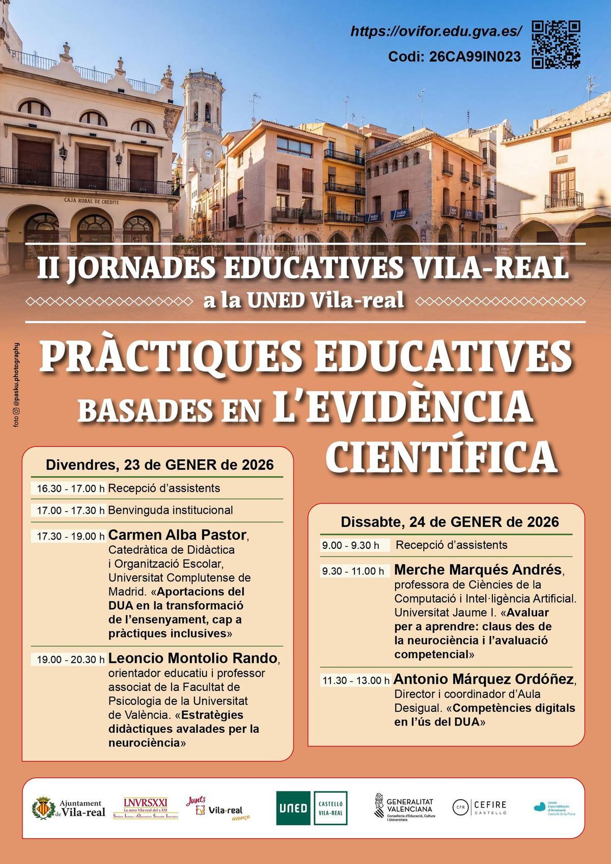Cartel de las segundas jornadas educativas de Vila-real.