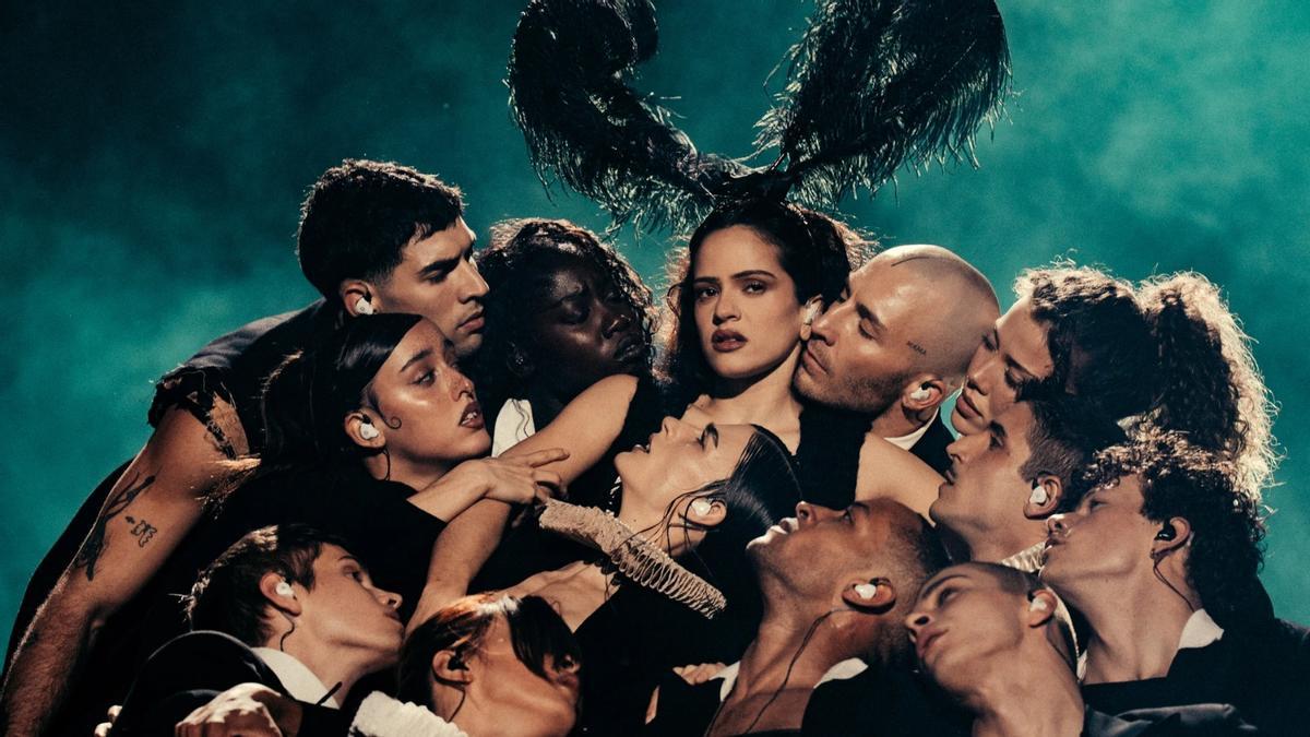 Rosalía, durante el último concierto celebrado en el Movistar Arena.