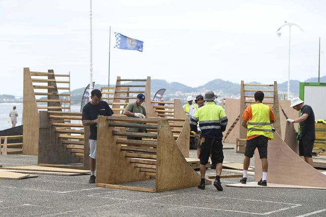 O Marisquiño calienta motores: arranca el montaje de las instalaciones