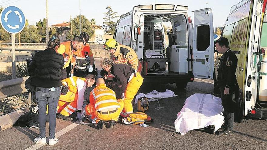 Herido grave un motorista en una caída en Castelló