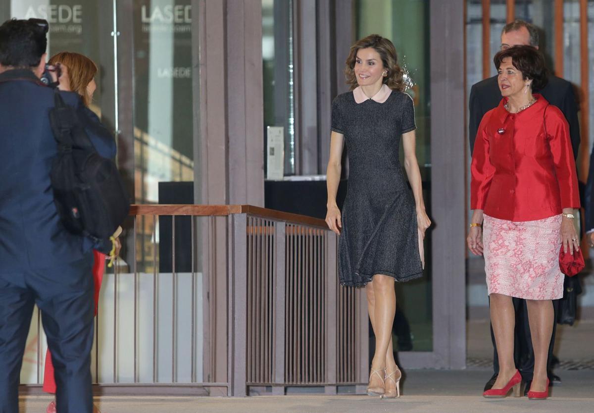 Letizia Ortiz con vestido de Nina Ricci en Madrid