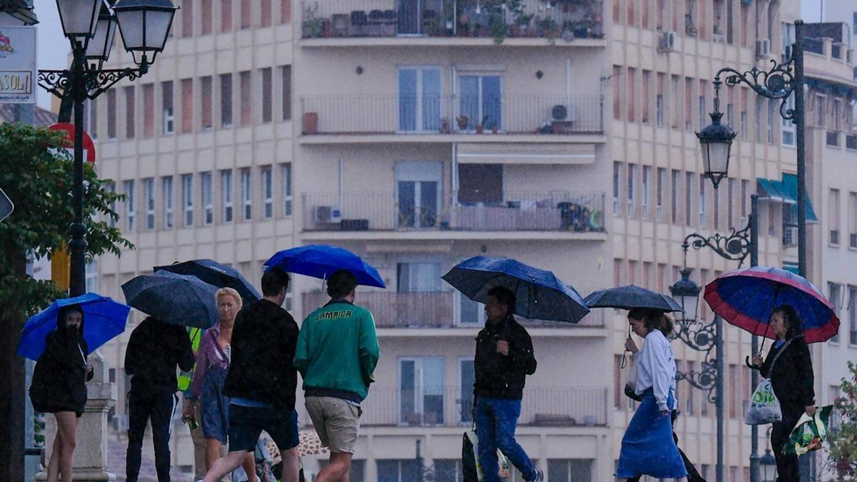 Lluvia en Málaga.