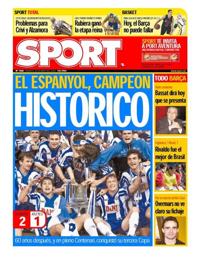 2000 - El Espanyol conquista su tercera Copa del Rey