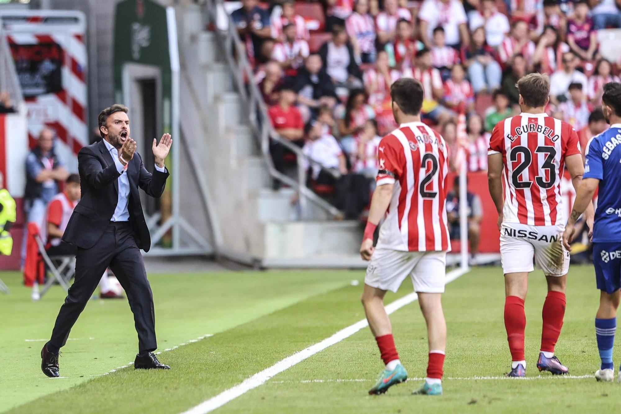 Derbi asturiano: las imágenes del partido entre el Sporting y el Oviedo en El Molinón