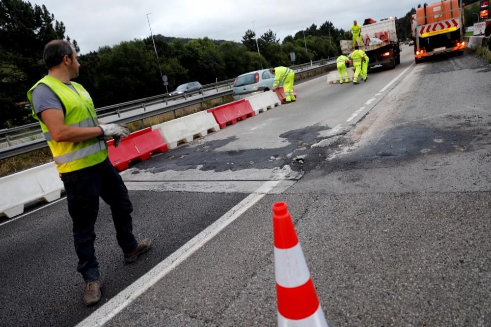 Obras en la autopista "Y" a la altura del Montico