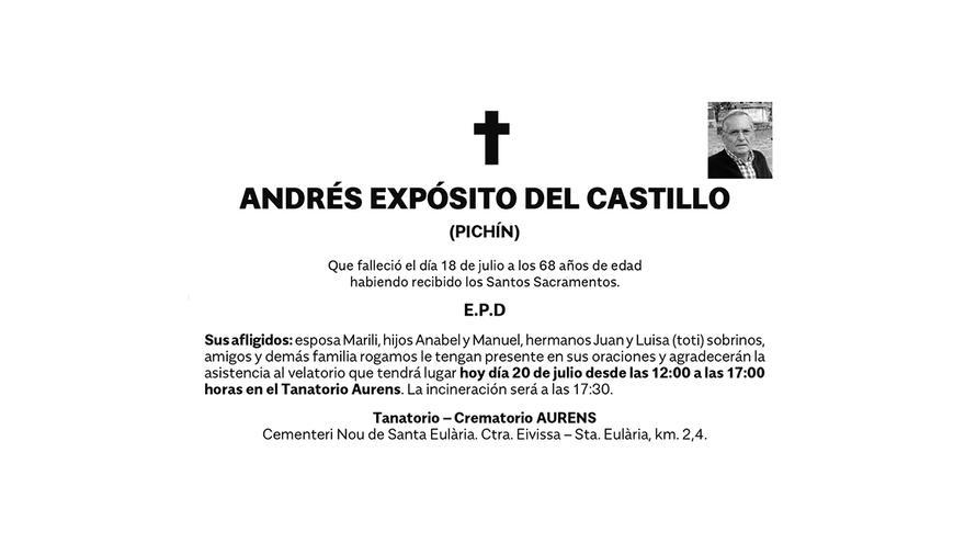 Esquela Andrés Expósito del Castillo