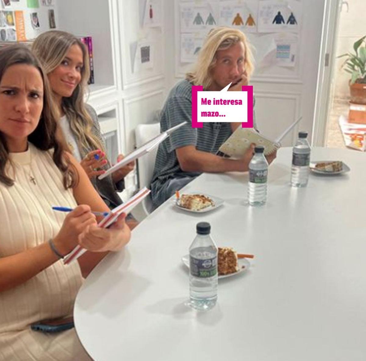 Marta Pombo, María Pombo y Luis Giménez