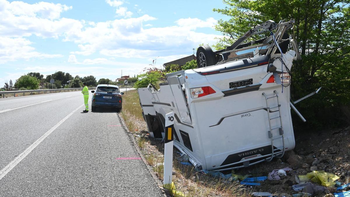 Imagen de archivo de un accidente en la N-340 a su paso por Castelló.