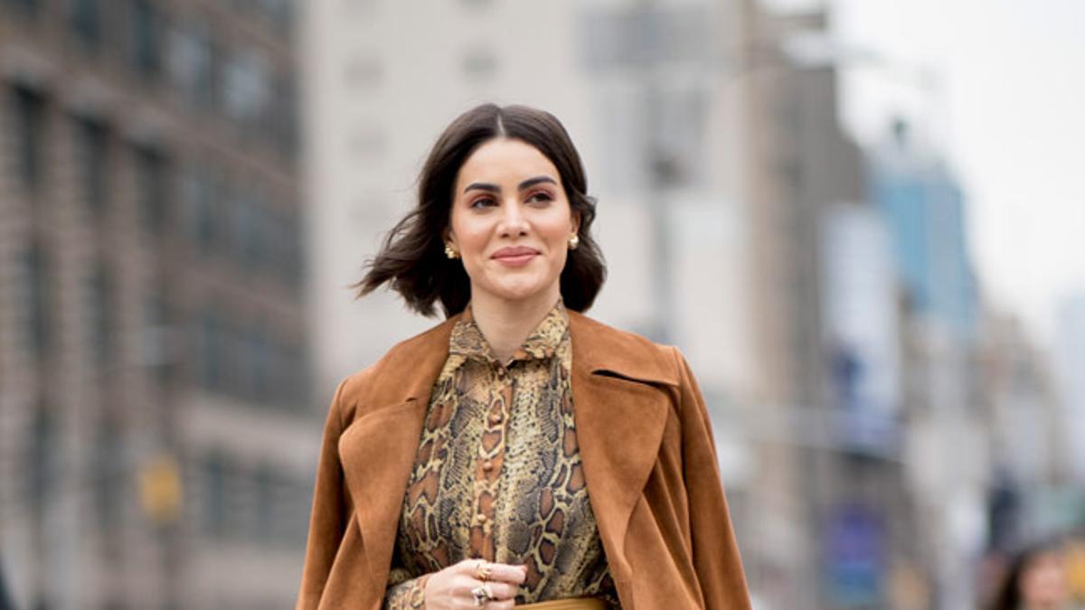 Minifalda con volante en el 'street style' de Nueva York