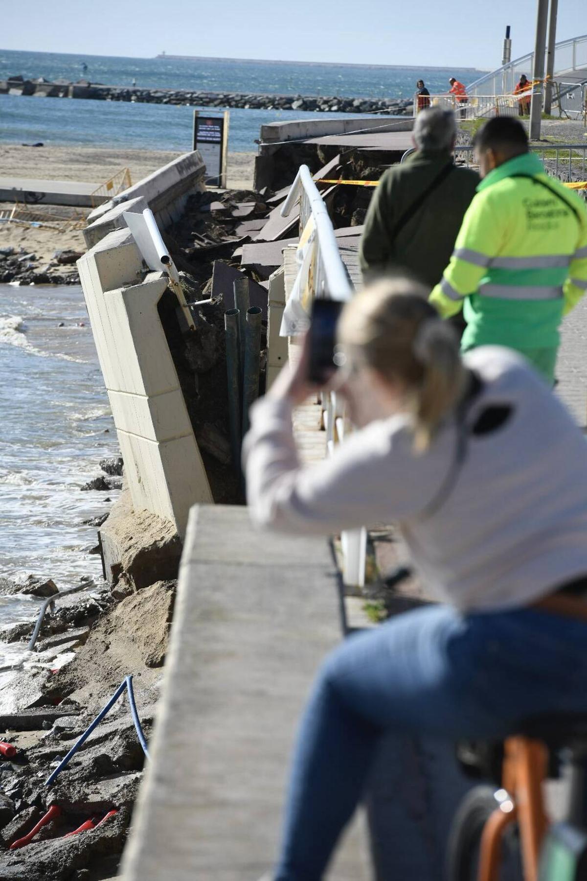 La playa de la Nova Marbella desaparece tras el temporal