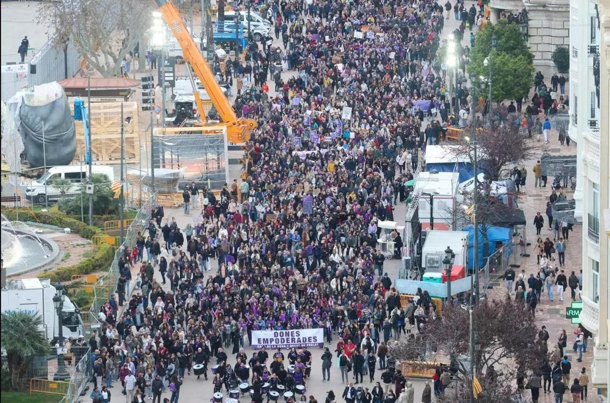 Imagen del último 8M en València