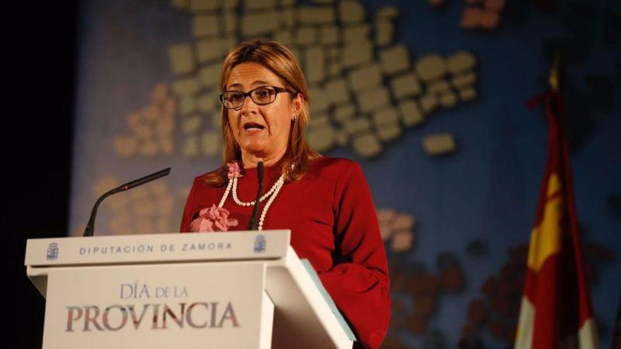 La presidenta de la Diputación de Zamora, durante su discurso