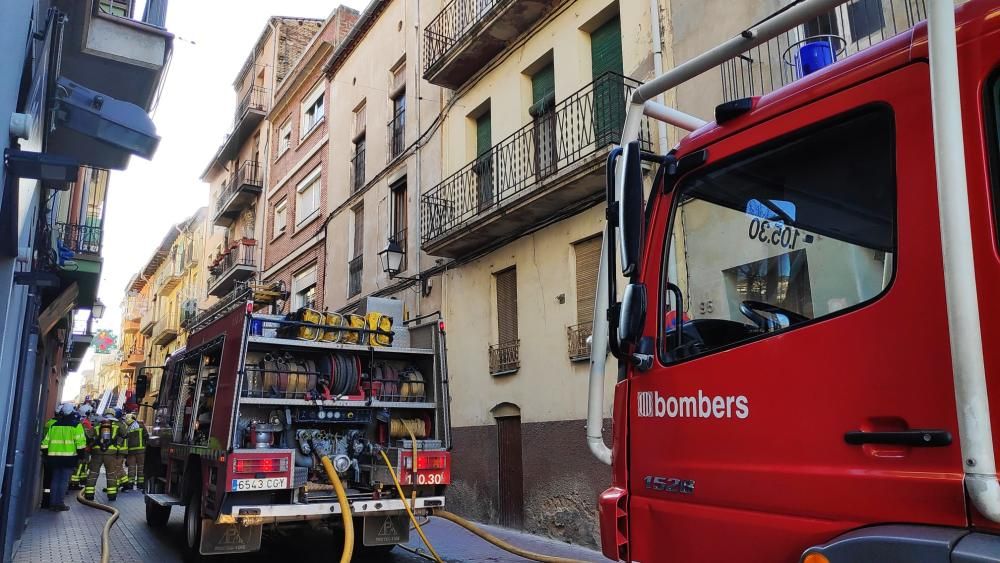 Incendi en un bloc de pisos de Sallent