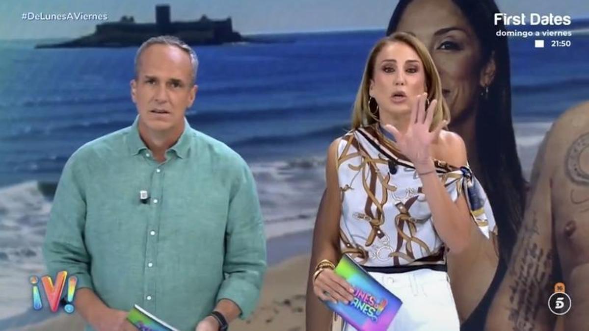 Santi Acosta y Bea Archidona, ayer en 'De lunes a viernes'.