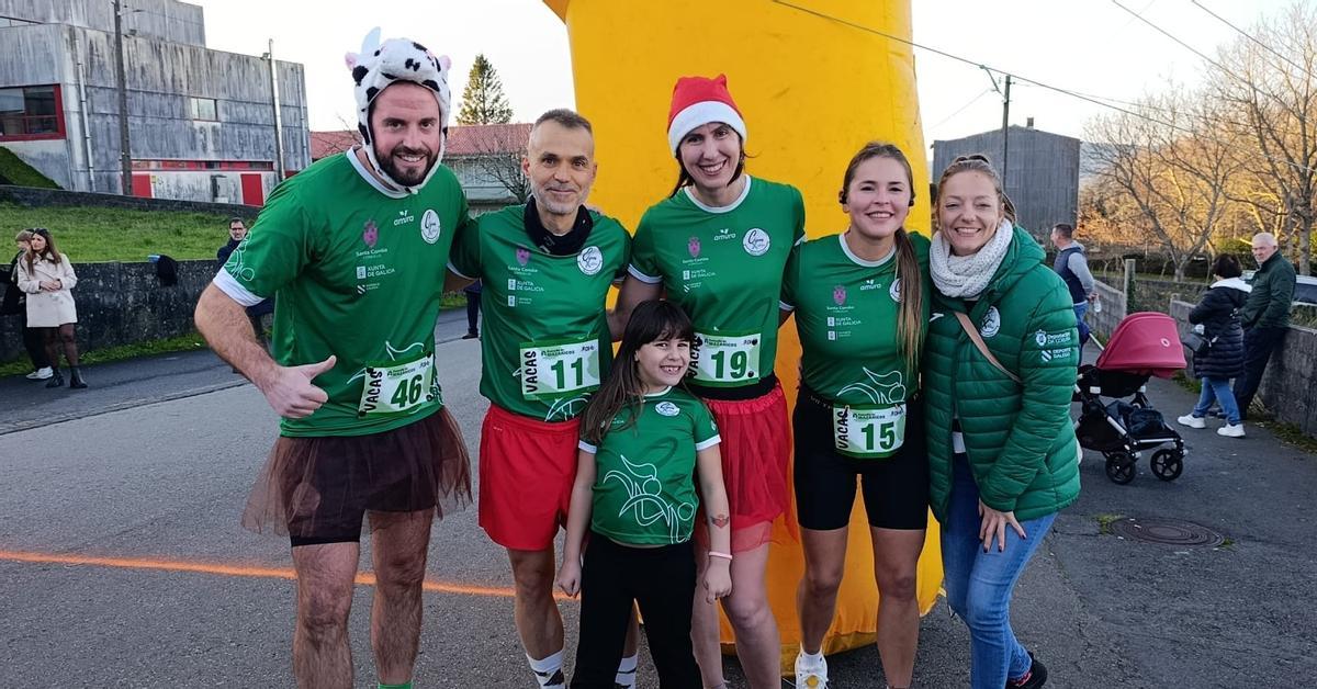 Participantes en la Carreira do Leite de Mazaricos.