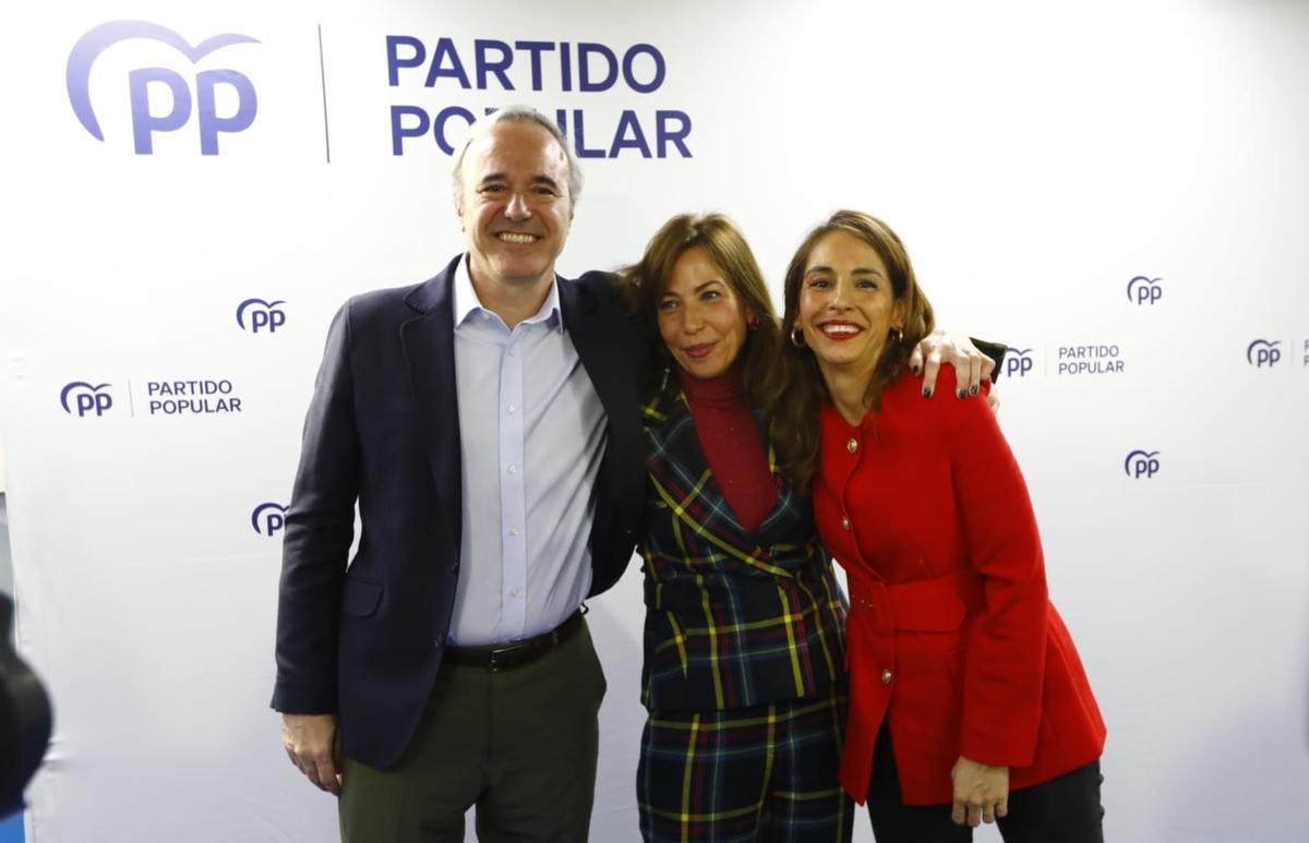 Jorge Azcón, Natalia Chueca y María Navarro.