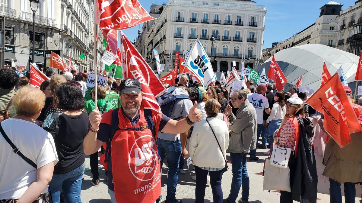 El responsable de Justicia en UGT Región de Murcia, Federico Moret, este miércoles en Madrid