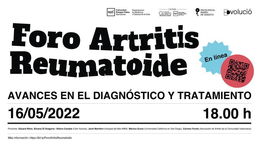 I Foro Artritis Reumatoide de la Cátedra QUAES-UPF: &quot;Avances en el diagnóstico y tratamiento”