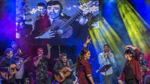 BARCELONA. 15.03.2018Festival Guitar Bcn. Concierto de Rumba Catalana en homenaje a Peret del grupo SABOR DE GRACIA con La Pegatina como grupo invitado en la sala Luz de Gas. FOTO FERRAN SENDRA