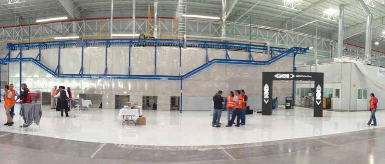 Imagen de las nuevas instalaciones de pintura en polvo de Itech Grupo (Izmar, Marsan y Ferrebaztan) para GKN Driveline en Celaya (México).