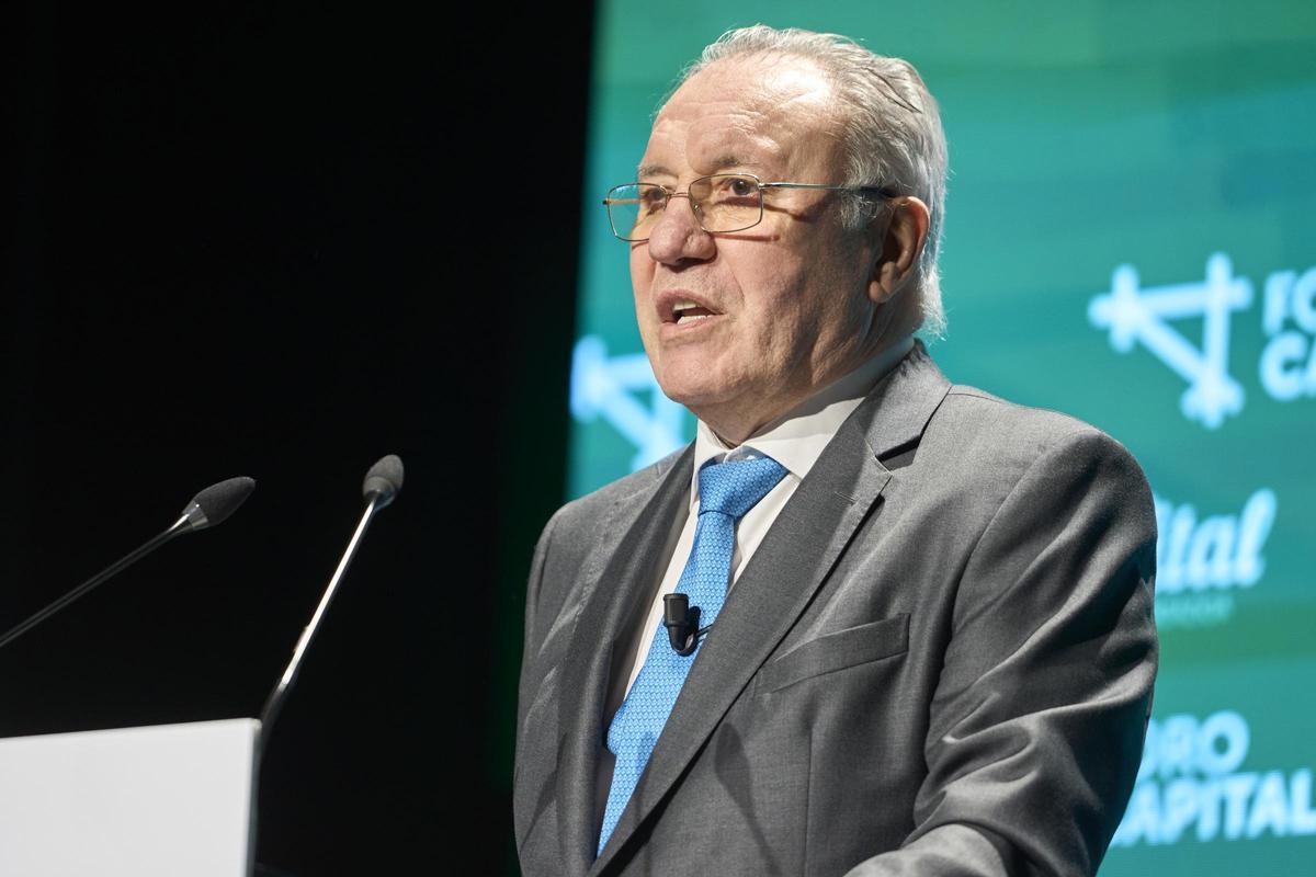 El presidente de Sidenor, Mirai y Talgo, José Antonio Jainaga, en el transcurso de un encuentro de Foro Capital