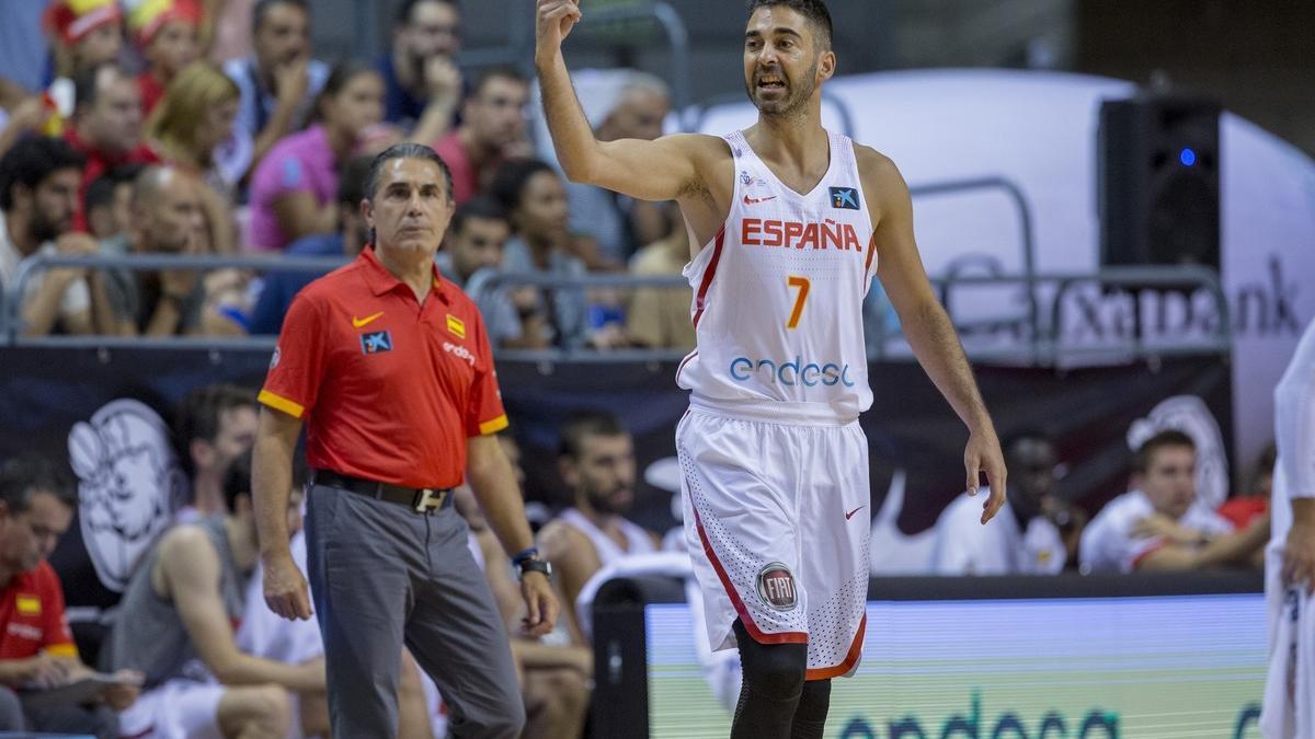 Juan Carlos Navarro, en el amistoso contra Bélgica en Tenerife