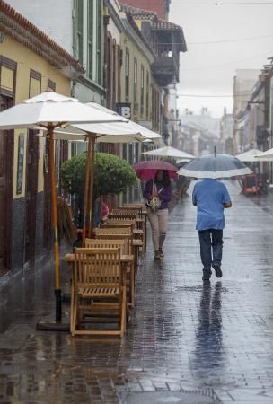 Primeras lluvias otoñales en La Laguna