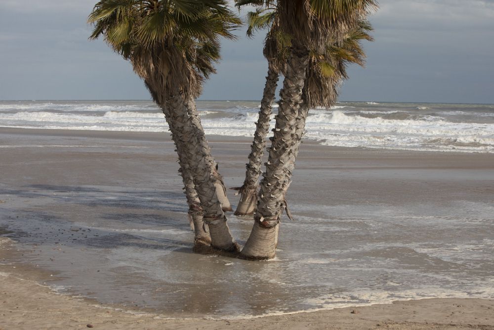 El temporal agrava la situación de la playa de Canet d'En Berenguer con nueva pérdida de arena y más piedras