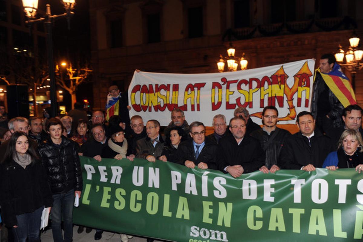 La protesta de Lleida pel català a l’escola.