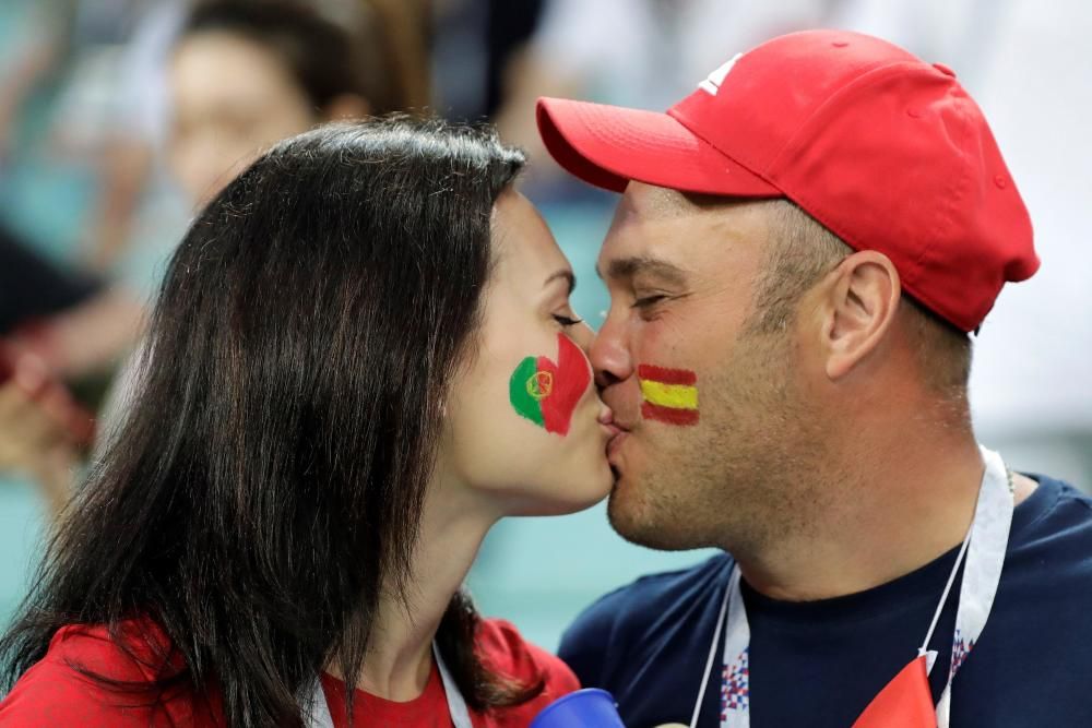 Las aficiones del Portugal - España