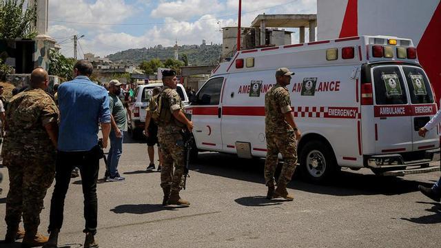 Archivo - Imagen de archivo de una ambulancia en Sidón (Líbano)