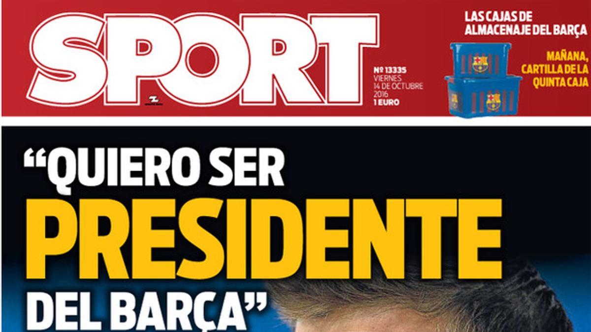 La portada de SPORT de este viernes