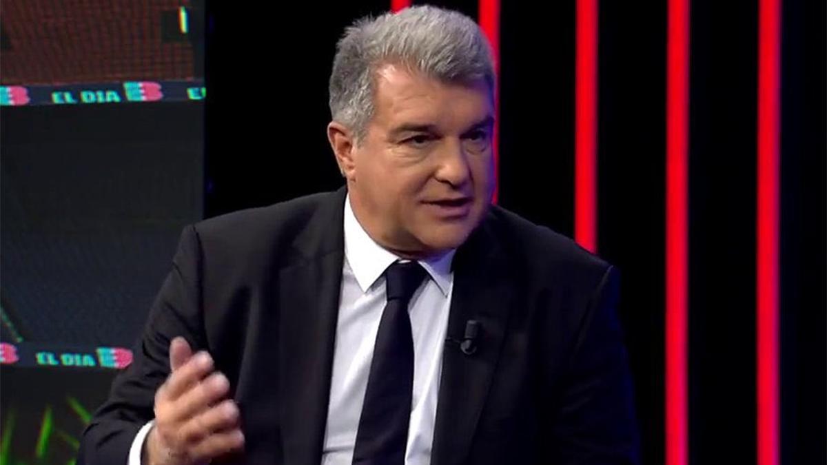 Laporta, en la entrevista en Barça TV