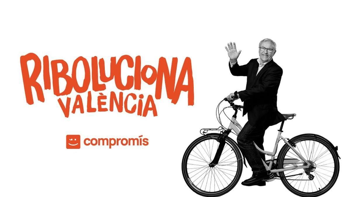 Cartel electoral de Compromís en València