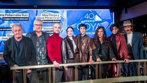 Fiesta de los nominados al Goya a mejor canción en Barcelona, en la coctelería Gatsby, en un evento organizado por la Academia de Cine de la mano de Maestro Dobel Tequila.