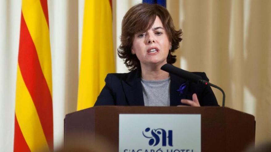 La vicepresidenta del Gobierno, Soraya Sáenz de Santamaría.