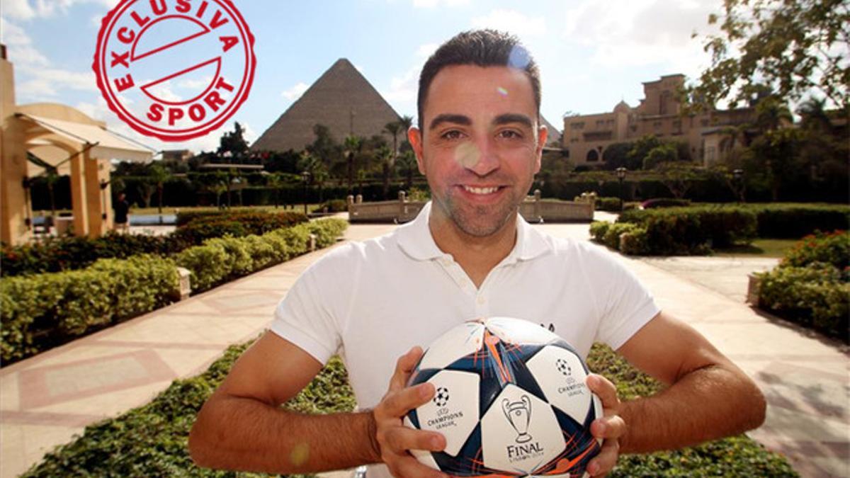 Xavi aprovechó para visitar las míticas pirámides en el valle de Gizah