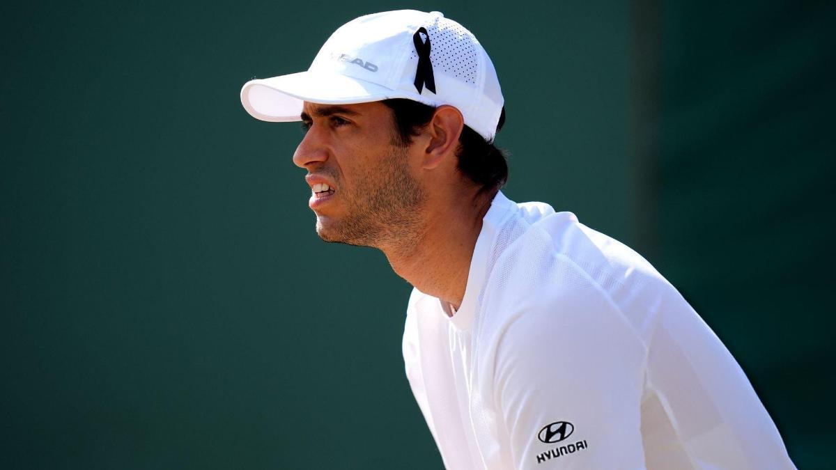 Nuno Borges, con el crespón negro en homenaje a Diogo Jota