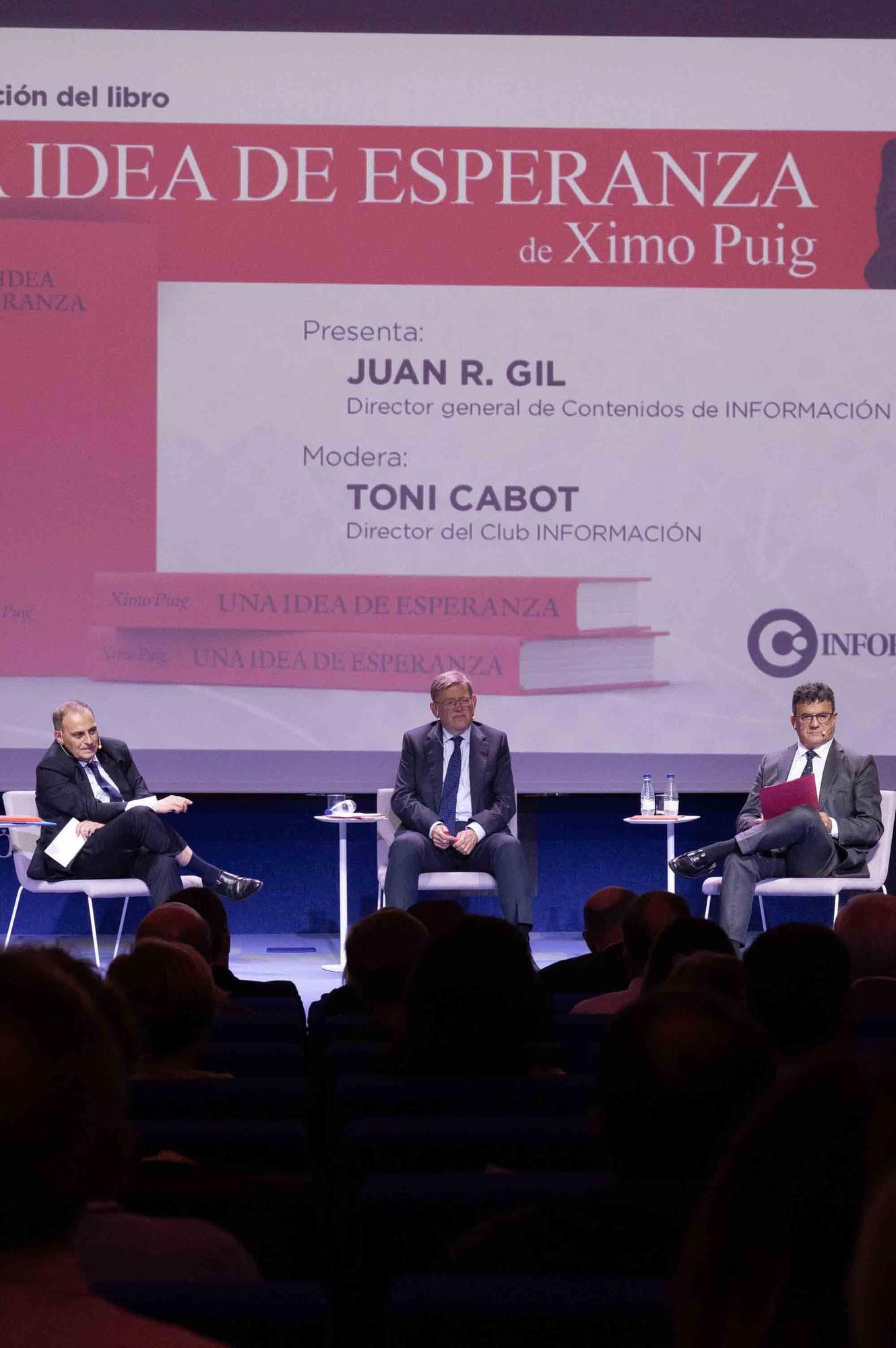 Presentación del libro de Ximo Puig "Una Idea de esperanza" en el Club Información