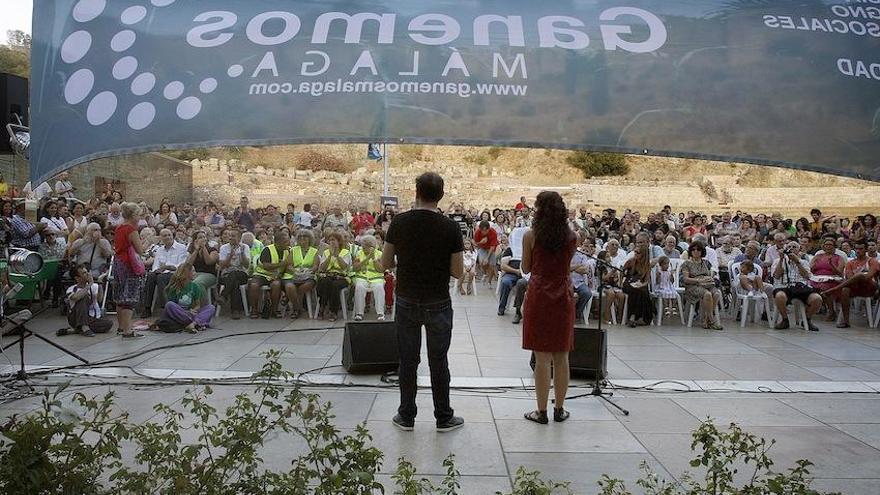 Imagen del acto de presentación de Ganemos, alianza que, finalmente, no se dio en 2015.