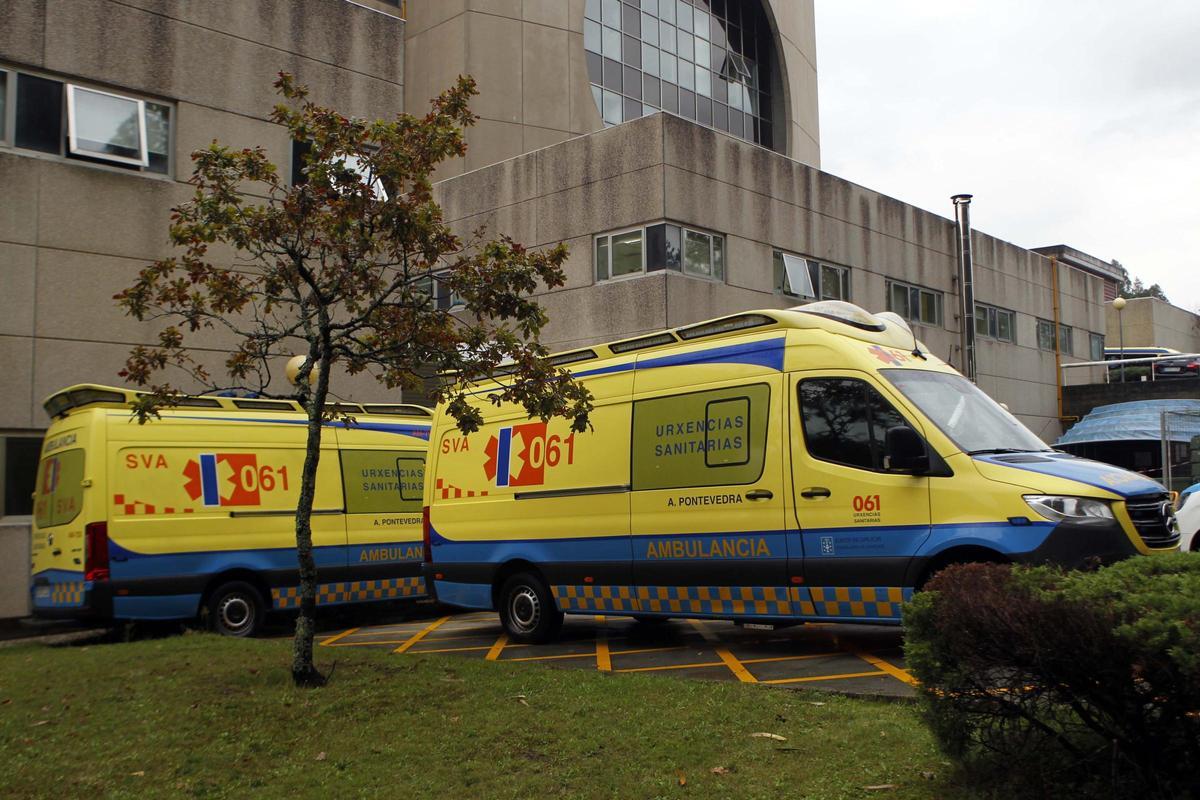Ambulancias del 061 en Arousa.