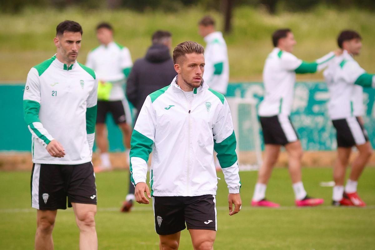 Isma Ruiz, en un entrenamiento del Córdoba CF, esta temporada.