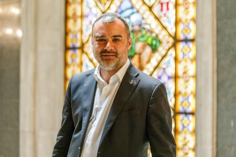 Jordi Ballart , alcalde de Terrassa en el ayuntamiento de la ciudad