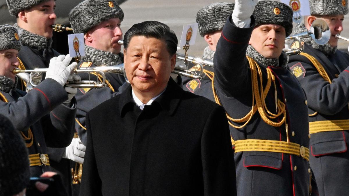 Xi Jinping, al llegar a Moscú.