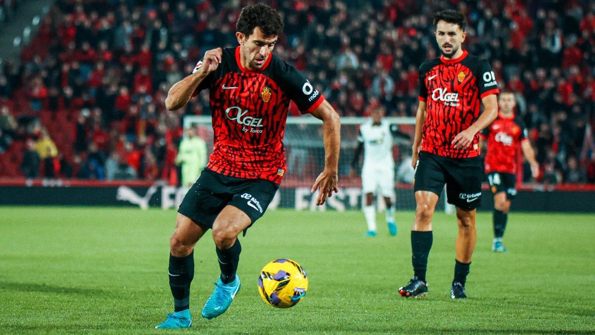 El excanterano del Barça, Mateu Jaume Morey durante la victoria del Mallorca ante el Valencia